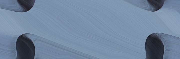 Poster - surreal banner design with light slate gray, very dark blue and dim gray colors. dynamic curved lines with fluid flowing waves and curves