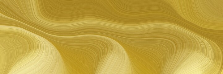 Poster - moving horizontal header with peru, bronze and khaki colors. dynamic curved lines with fluid flowing waves and curves