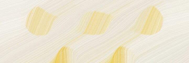 Poster - artistic designed horizontal header with antique white, khaki and pastel orange colors. dynamic curved lines with fluid flowing waves and curves
