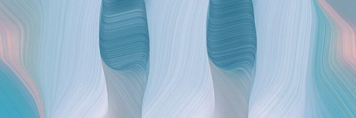 Poster - surreal banner design with pastel blue, blue chill and cadet blue colors. dynamic curved lines with fluid flowing waves and curves