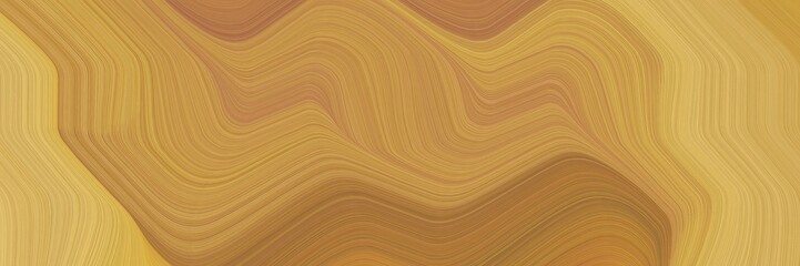 Poster - dynamic designed horizontal header with peru, sienna and burly wood colors. dynamic curved lines with fluid flowing waves and curves