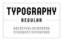 High Font, Condensed Regular Alphabet Sans Serif, Black Letters And Numbers