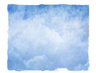 Sky isolated background. Watercolor