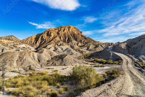Fotografía Tabernas desert, Desierto de Tabernas near Almeria, andalusia region, Spain
