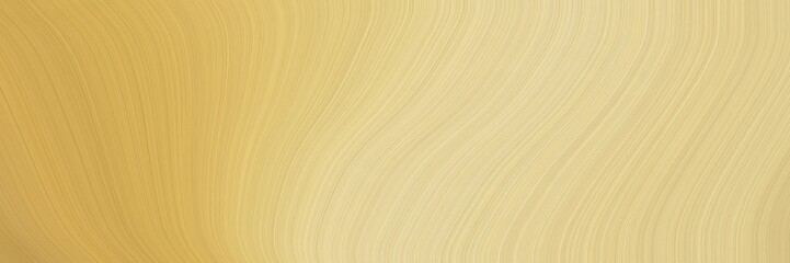 Poster - colorful horizontal header with burly wood, dark khaki and wheat colors. dynamic curved lines with fluid flowing waves and curves