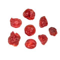 Wall Mural - dried cranberries isolated on white 