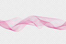 Pink Wavy  Lines Abstract Background. Decoration. Vector