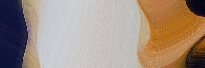 Poster - modern banner design with silver, coffee and very dark blue colors. dynamic curved lines with fluid flowing waves and curves