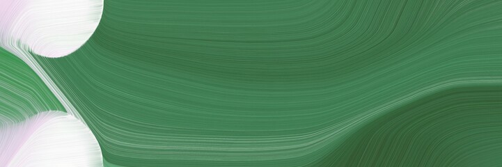 Poster - dynamic banner design with sea green, lavender and dark sea green colors. dynamic curved lines with fluid flowing waves and curves