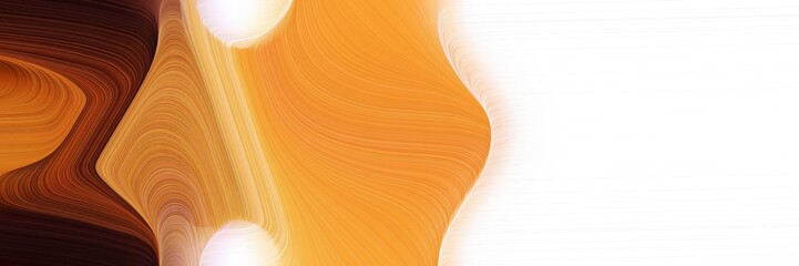 Poster - artistic banner design with peru, dark red and linen colors. dynamic curved lines with fluid flowing waves and curves