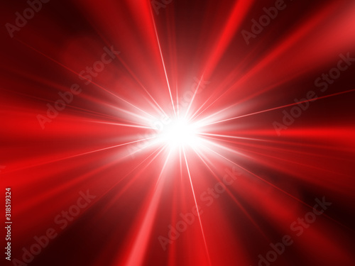 Cuadros en Lienzo Vector star, sun with lens flare and rays