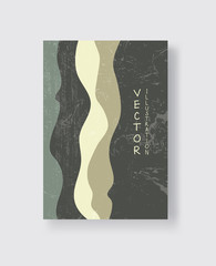 Poster - Vector color banner illustration. Retro style element