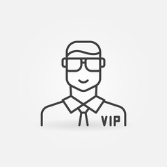Poster - VIP Man vector very important person outline icon or symbol