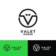 valet logo icon design vector illustration
