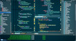 © yurich84 - Вatabase structure, code structure, concole, logs, frontend, markup, Javascript source code for application development. Programmer workflow