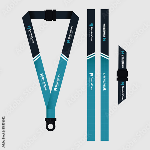 Blue lanyard template for dentist Tableau sur Toile