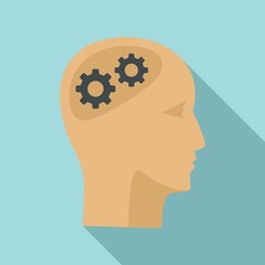 Poster - Advertising thinking icon. Flat illustration of advertising thinking vector icon for web design