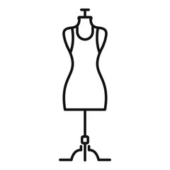 Wall Mural - Fashion mannequin icon. Outline fashion mannequin vector icon for web design isolated on white background