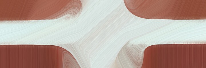 Poster - colorful header with sienna, light gray and rosy brown colors. dynamic curved lines with fluid flowing waves and curves