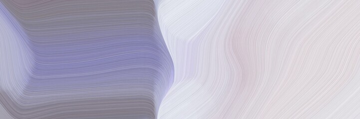 Poster - surreal banner design with light gray, light slate gray and pastel purple colors. dynamic curved lines with fluid flowing waves and curves
