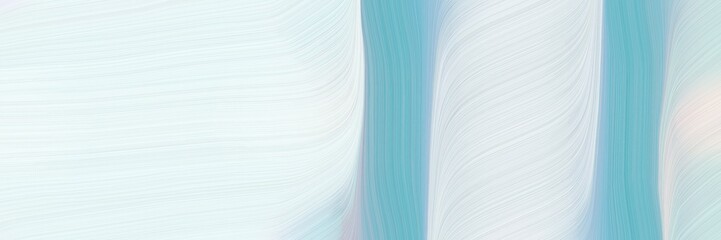 Poster - artistic horizontal header with lavender, medium aqua marine and pastel blue colors. dynamic curved lines with fluid flowing waves and curves