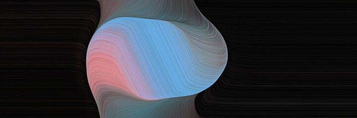Poster - colorful banner with dark gray, cadet blue and black colors. dynamic curved lines with fluid flowing waves and curves