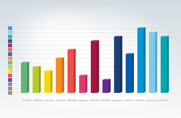 Chart, graph, scheme. Simply color editable. Infographics element. Vector.
