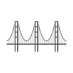 Bridge icon in flat style.Vector illustration.