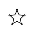 © dzm1try - Blank star badge outline icon. Clipart image isolated on white background