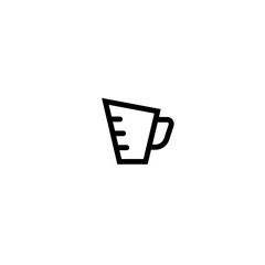 Wall Mural - measuring cup outline icon. clipart image isolated on white background