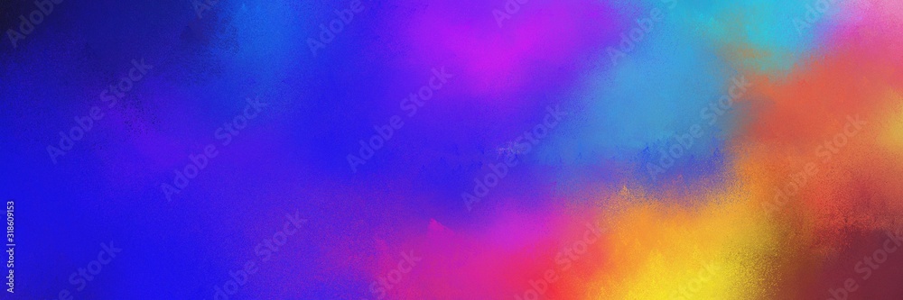 colorful vibrant grunge horizontal texture background  with indian red, royal blue and steel blue color - obrazy, fototapety, plakaty 