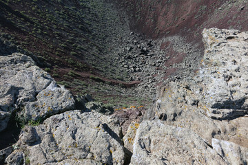 Canvas Print - Lanzarote. A view of a volcanic crater.