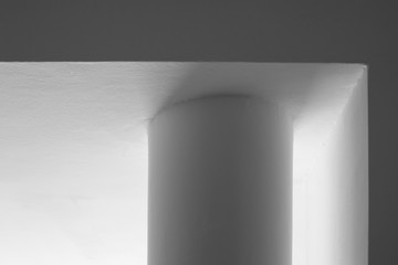 Wall Mural - White column and portico, empty minimal interior