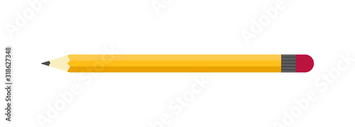 Fotomural pencil on white background in flat style, vector