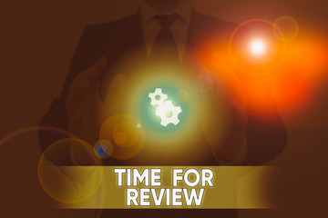 Wall Mural - word writing text time for review. business photo showcasing evaluation feedback moment perforanalys