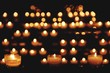 Illuminated Candles At Night