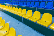 Full Frame Shot Of Empty Seats In Stadium