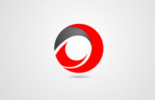 Abstract Black Red Circle Corporate Business Logo Icon Design For Company