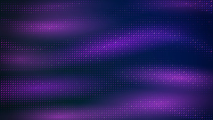 Poster - Vector. Dark blue abstract geometric background. Color dynamic waves with glow effect. Soft red-violet colors. Modern poster for web sites and printing.