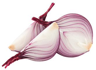 Wall Mural - red onion isolated on white background, clipping path, full depth of field