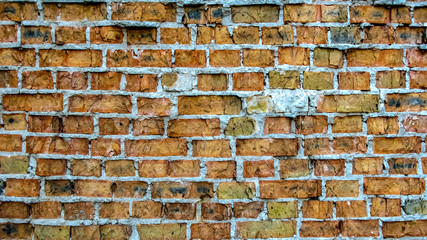 Old wall with red bricks