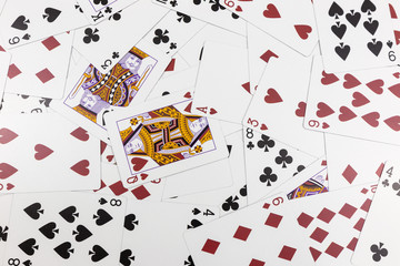 Leinwandbilder - Playing cards casino concept background