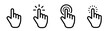 Pointer cursor сomputer mouse icon. Clicking cursor, pointing hand clicks icons. Click cursor - stock vector.