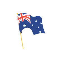 Isolated Australian Flag Vector Design