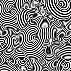 Aufkleber - Vector optical illusion stripped spiral circles background.