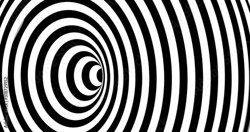 Cuadros en Lienzo Vector optical illusion stripped spiral background.