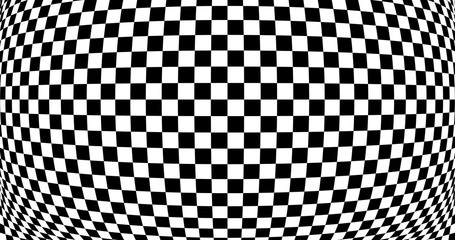 Poster - Optical illustion wrapped squares vector background.
