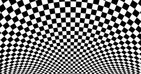 Poster - Optical illustion wrapped squares vector background.