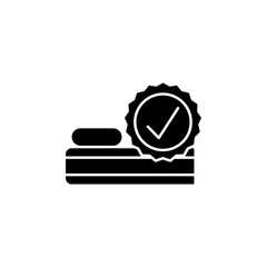 Poster - Mattress, quality mark icon. Simple convenience for sleeping icons for ui and ux, website or mobile application