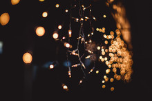 Close-Up Of Illuminated Christmas Tree